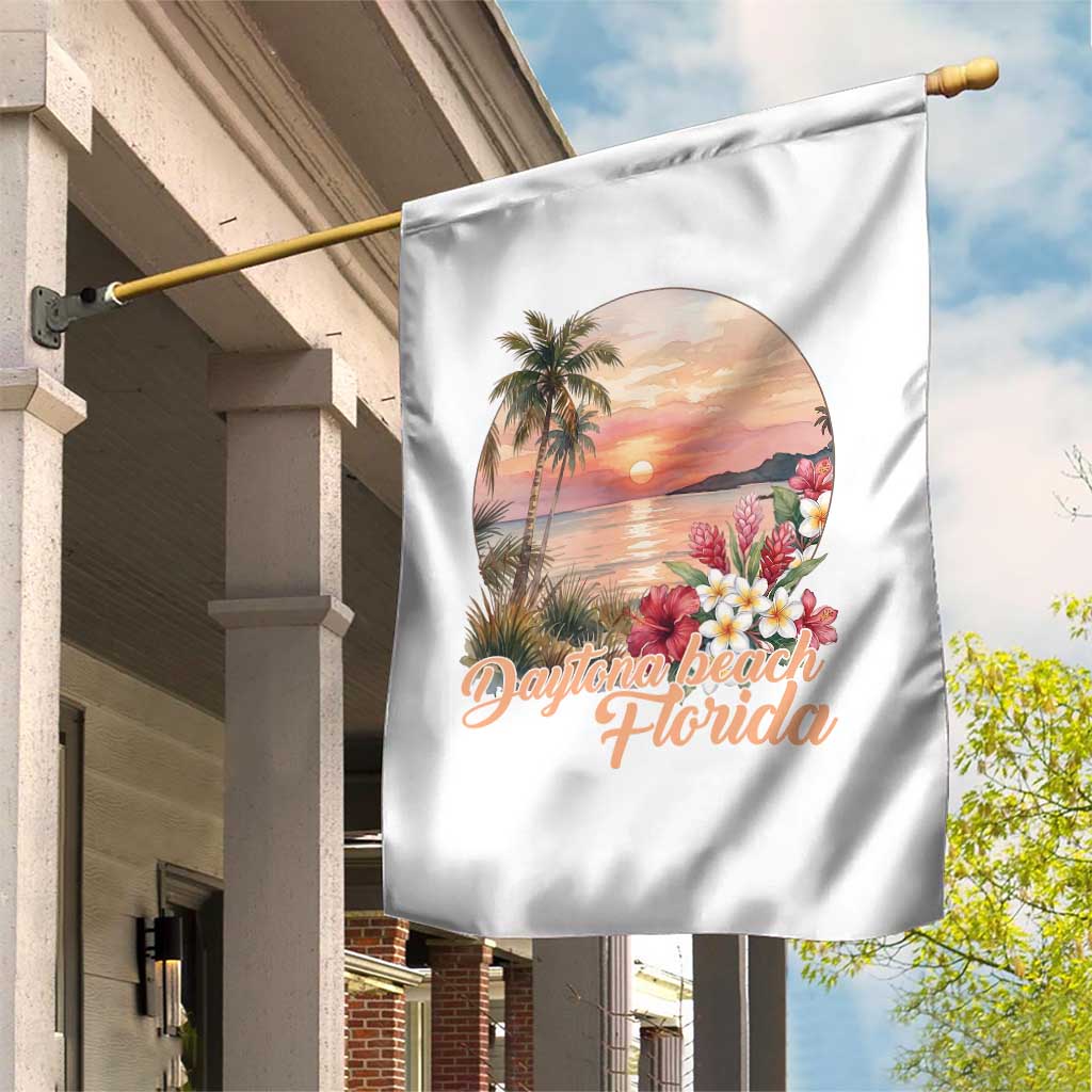 Daytona Beach Florida Garden Flag Tropical Palm Tree Ocean Travel Gift TS12 Print Your Wear