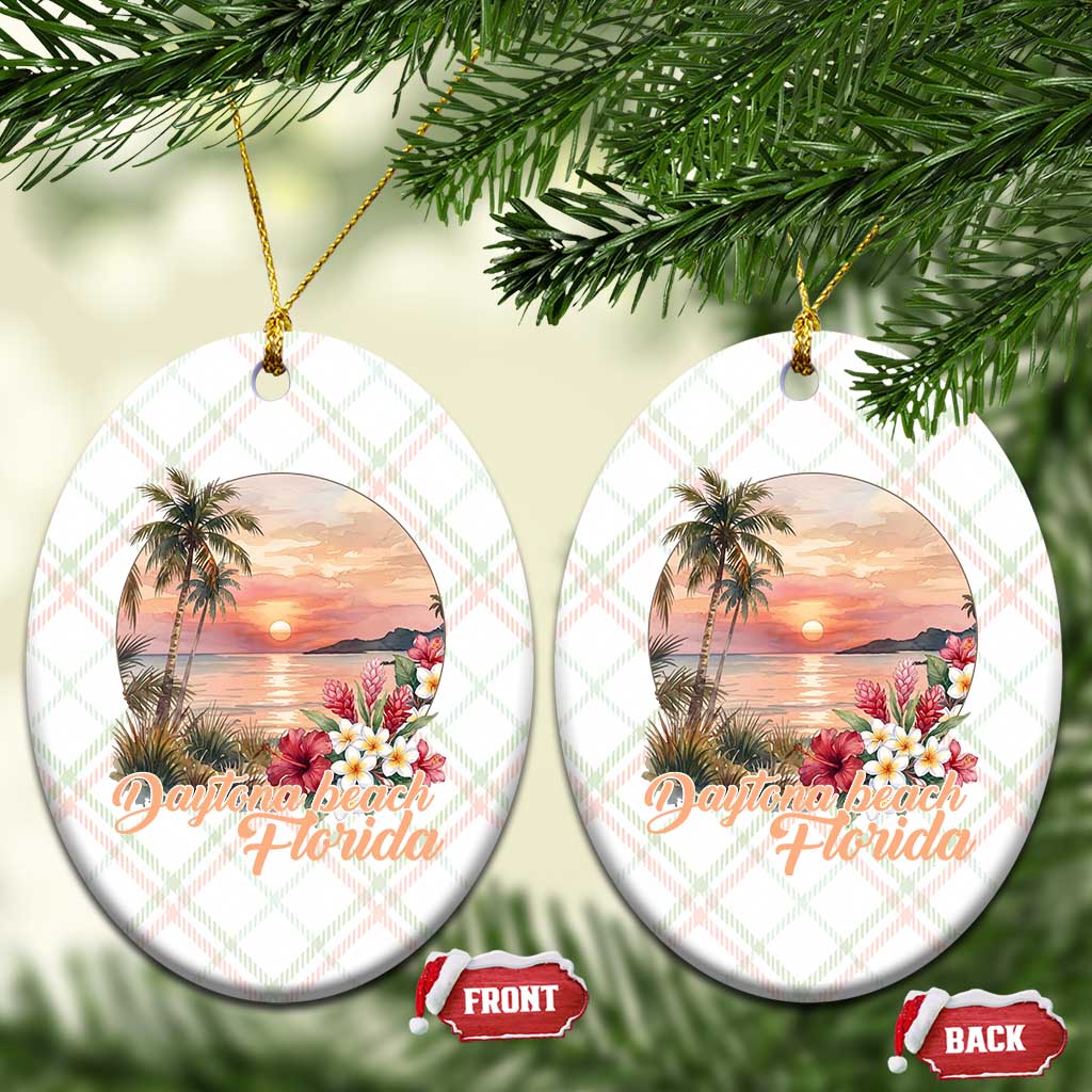 Daytona Beach Florida Ceramic Ornament Tropical Palm Tree Ocean Travel Gift TS12 Print Your Wear