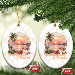 Daytona Beach Florida Ceramic Ornament Tropical Palm Tree Ocean Travel Gift TS12 Print Your Wear