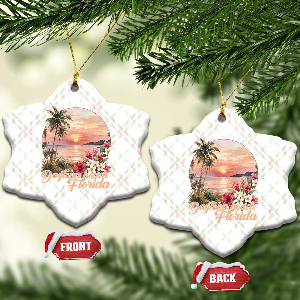 Daytona Beach Florida Ceramic Ornament Tropical Palm Tree Ocean Travel Gift TS12 Print Your Wear