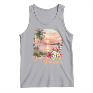Daytona Beach Florida Tank Top Tropical Palm Tree Ocean Travel Gift TS12 Athletic Heather Print Your Wear