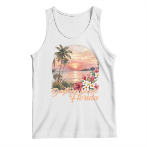 Daytona Beach Florida Tank Top Tropical Palm Tree Ocean Travel Gift TS12 White Print Your Wear