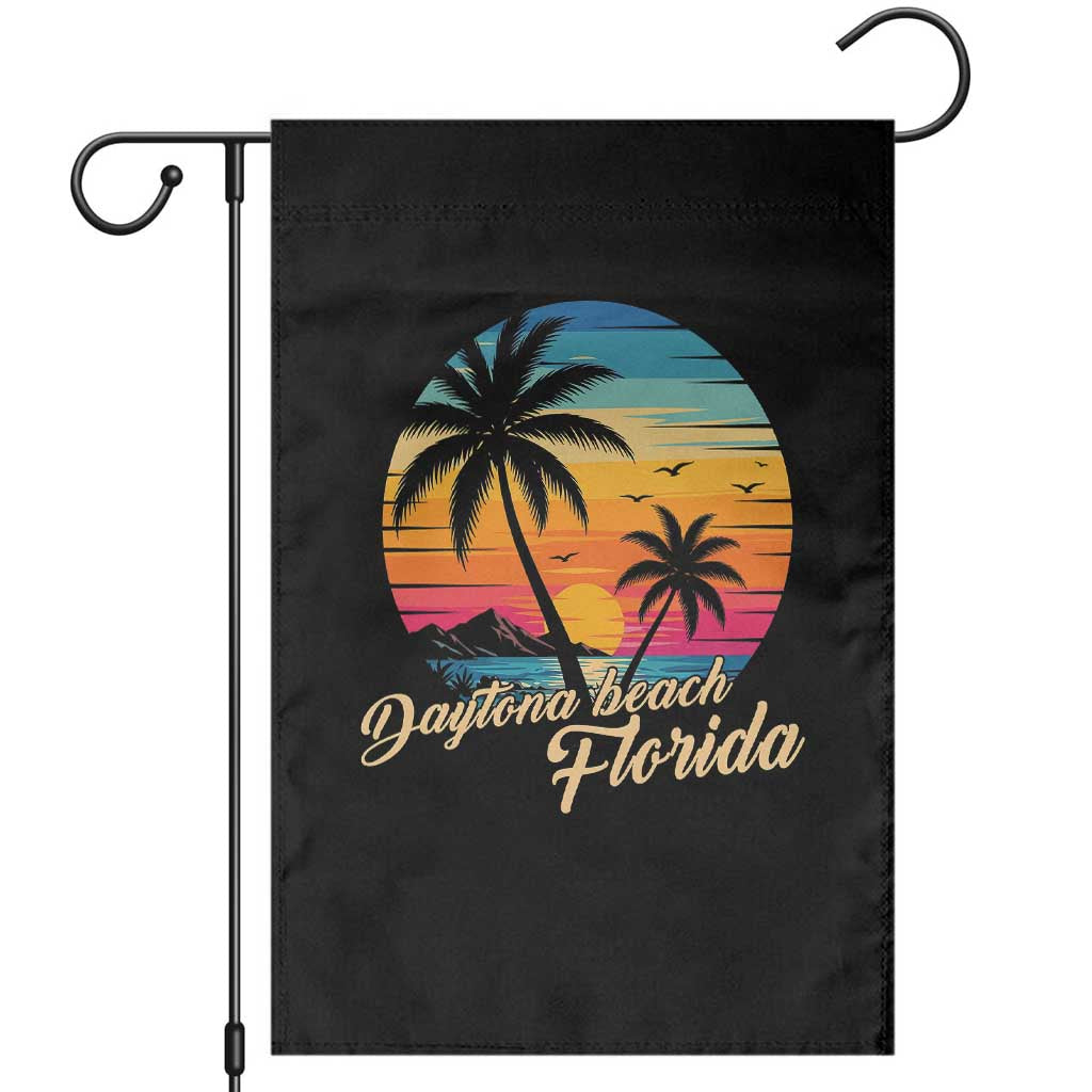 Vintage Daytona Beach Florida Garden Flag Summer Vacation Graphic TS12 Black Print Your Wear