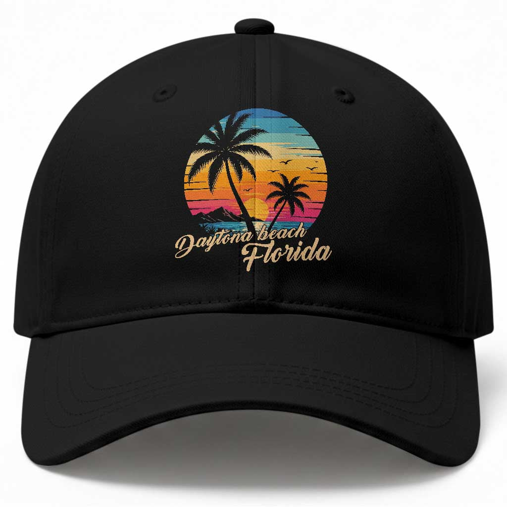 Vintage Daytona Beach Florida Baseball Cap Summer Vacation Graphic TS12 Print Your Wear