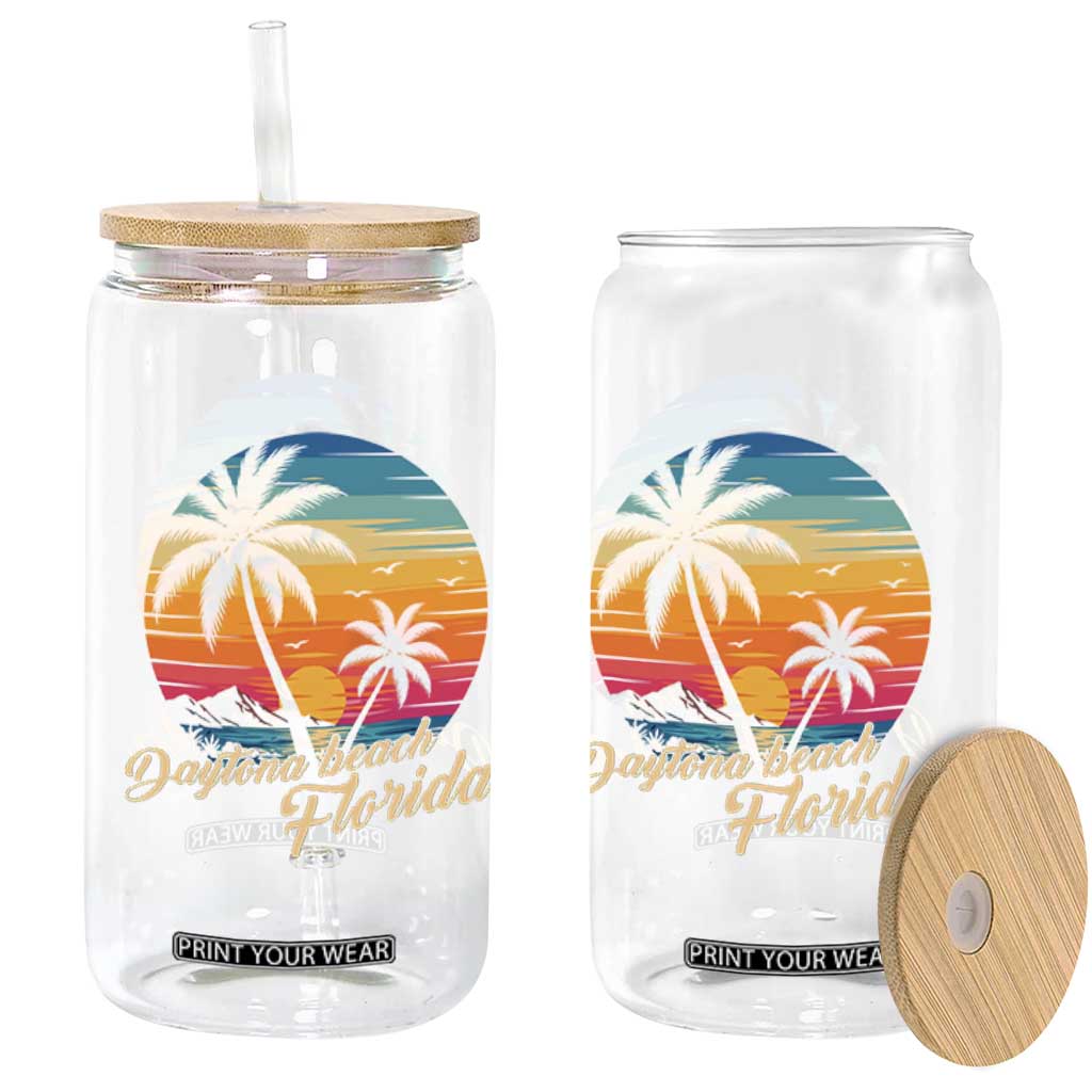 Vintage Daytona Beach Florida Glass Can Summer Vacation Graphic TS12 Print Your Wear