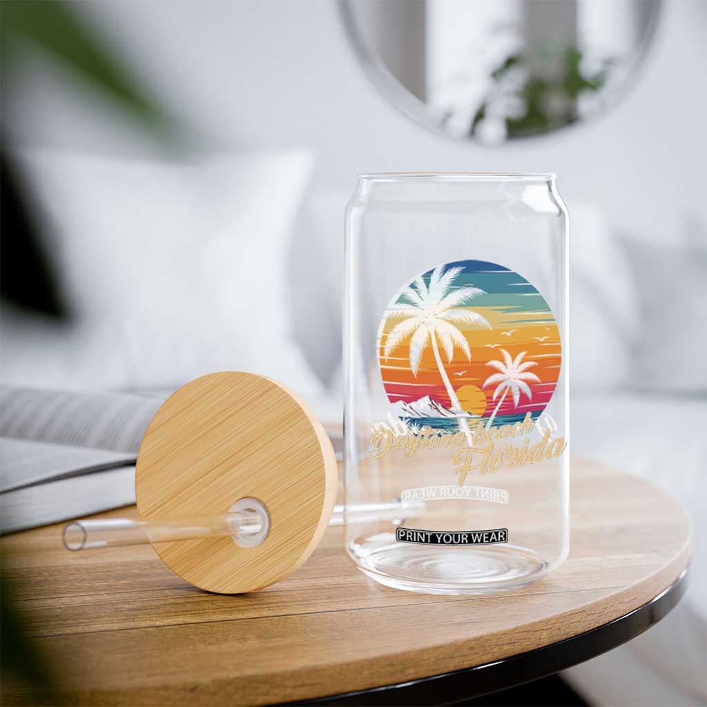 Vintage Daytona Beach Florida Glass Can Summer Vacation Graphic TS12 Print Your Wear