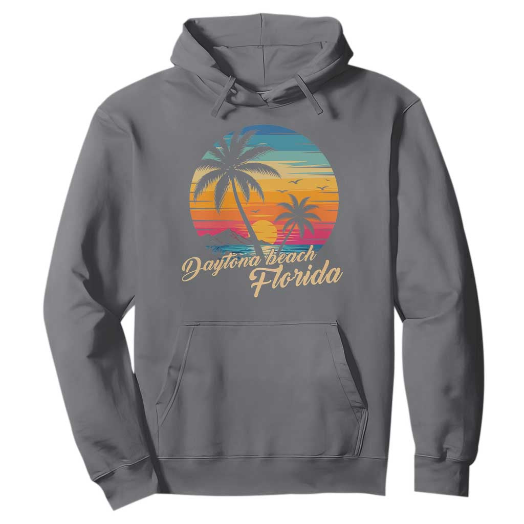 Vintage Daytona Beach Florida Hoodie Summer Vacation Graphic TS12 Charcoal Print Your Wear