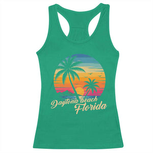 Vintage Daytona Beach Florida Racerback Tank Top Summer Vacation Graphic TS12 Irish Green Print Your Wear