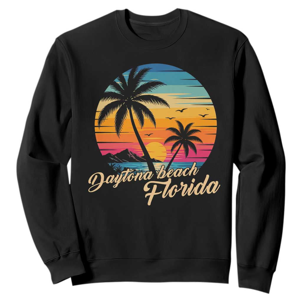 Vintage Daytona Beach Florida Sweatshirt Summer Vacation Graphic TS12 Black Print Your Wear