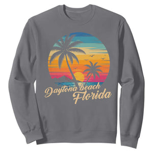 Vintage Daytona Beach Florida Sweatshirt Summer Vacation Graphic TS12 Charcoal Print Your Wear