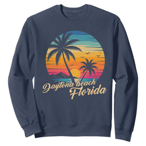 Vintage Daytona Beach Florida Sweatshirt Summer Vacation Graphic TS12 Navy Print Your Wear