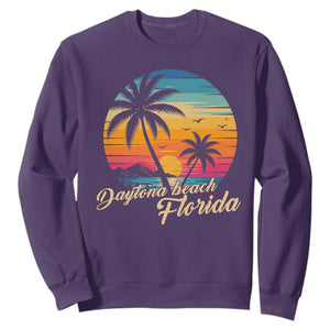 Vintage Daytona Beach Florida Sweatshirt Summer Vacation Graphic TS12 Purple Print Your Wear