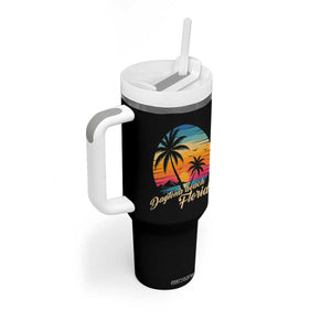 Vintage Daytona Beach Florida Tumbler With Handle Summer Vacation Graphic TS12 Print Your Wear