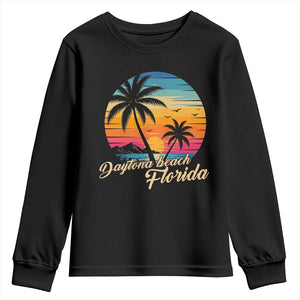 Vintage Daytona Beach Florida Youth Sweatshirt Summer Vacation Graphic TS12 Black Print Your Wear