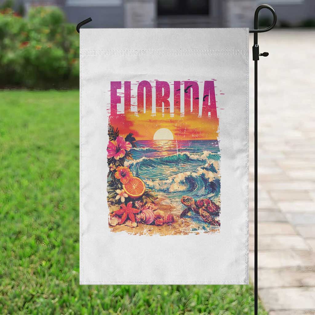 Retro Florida Beach Garden Flag Summer Vacation Gift TS12 Print Your Wear