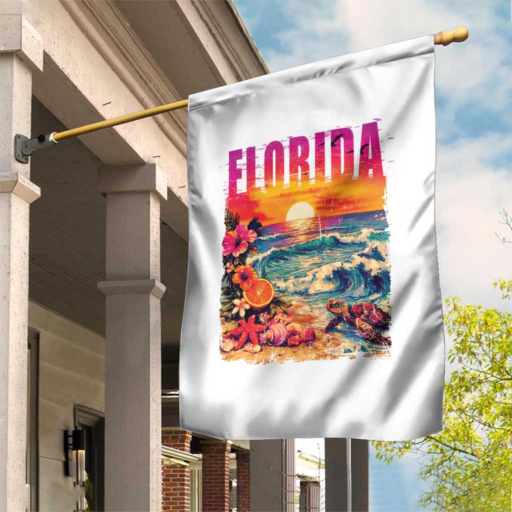 Retro Florida Beach Garden Flag Summer Vacation Gift TS12 Print Your Wear