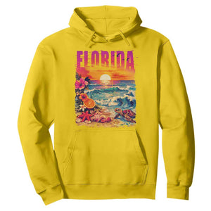 Retro Florida Beach Hoodie Summer Vacation Gift TS12 Daisy Print Your Wear