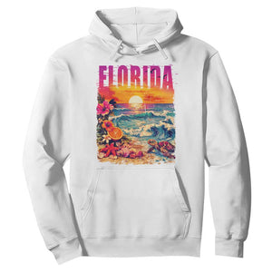 Retro Florida Beach Hoodie Summer Vacation Gift TS12 White Print Your Wear