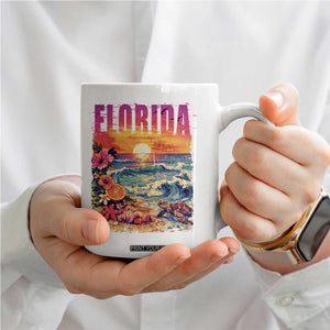 Retro Florida Beach Coffee Mug Summer Vacation Gift TS12 Print Your Wear