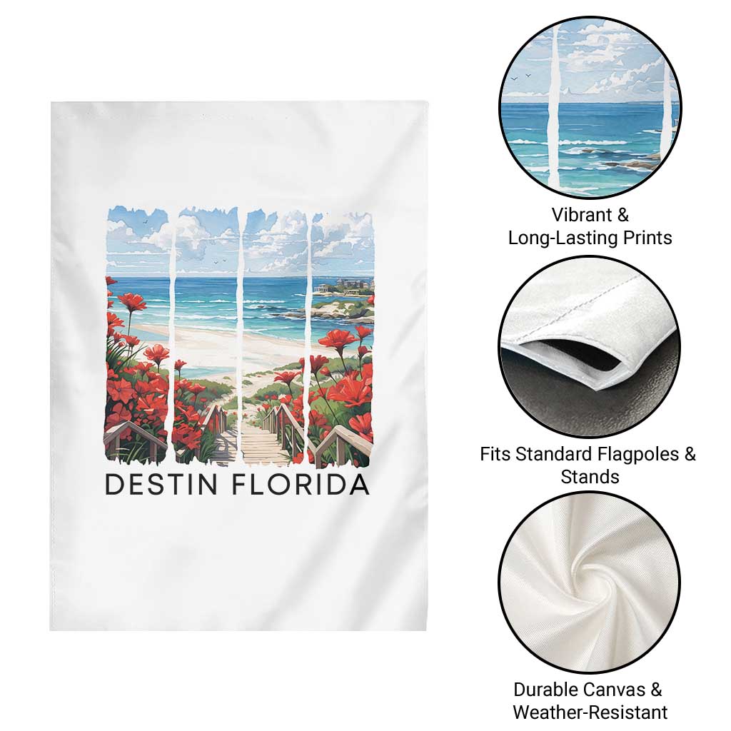Destin Florida Garden Flag Summer Travel Beach Vacation Gift TS12 Print Your Wear