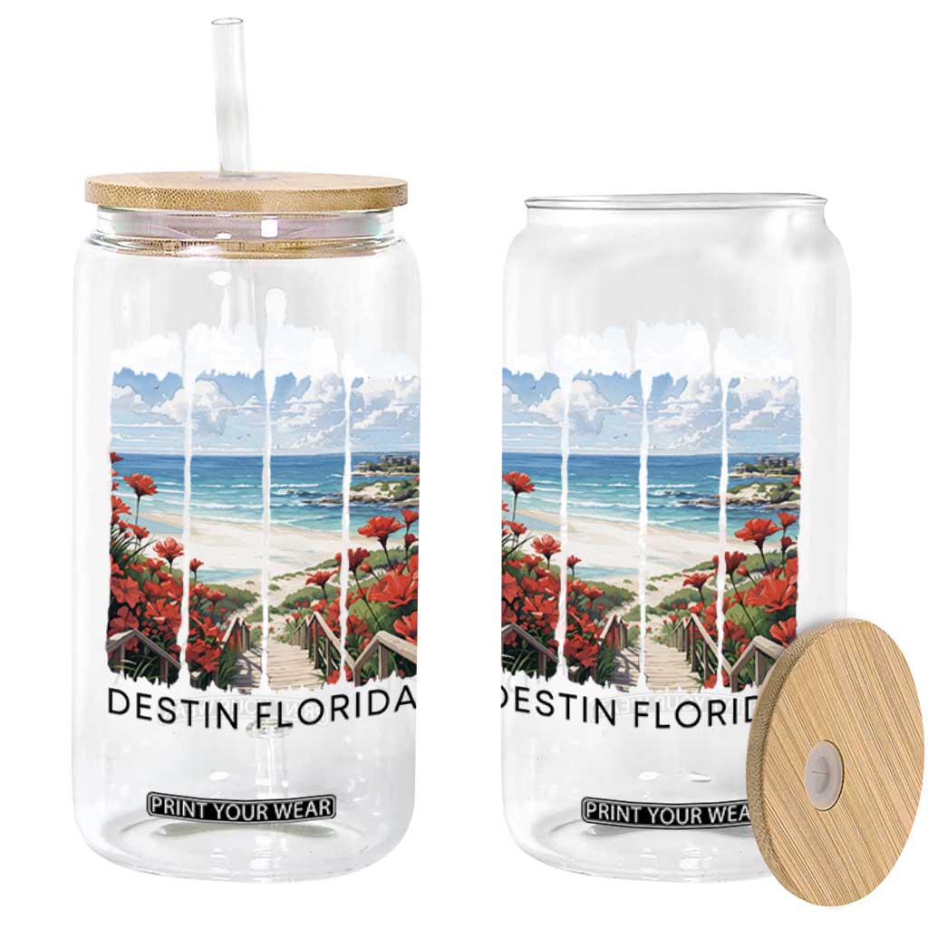 Destin Florida Glass Can Summer Travel Beach Vacation Gift TS12 Print Your Wear