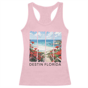 Destin Florida Racerback Tank Top Summer Travel Beach Vacation Gift TS12 Light Pink Print Your Wear