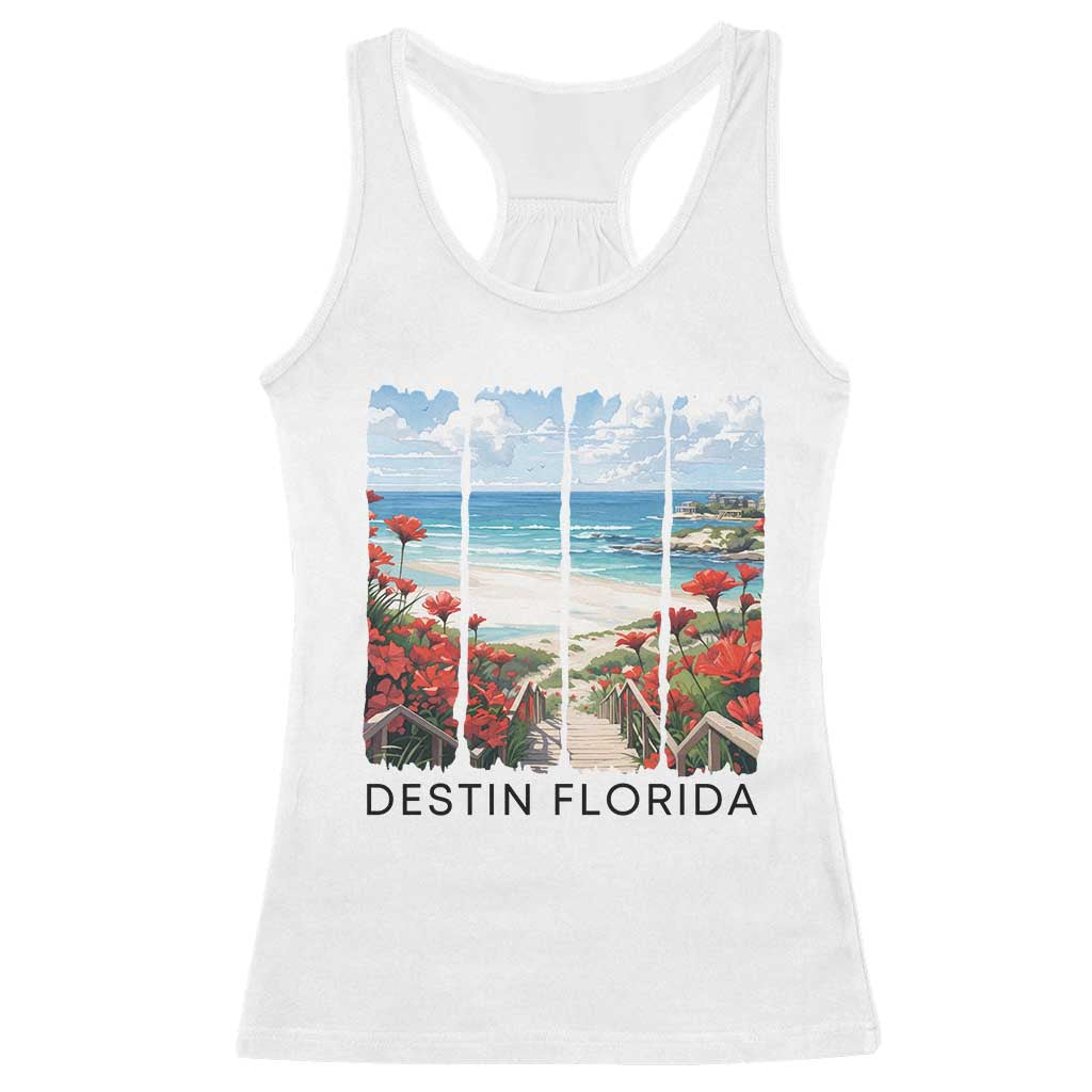 Destin Florida Racerback Tank Top Summer Travel Beach Vacation Gift TS12 White Print Your Wear