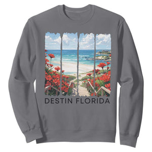 Destin Florida Sweatshirt Summer Travel Beach Vacation Gift TS12 Charcoal Print Your Wear