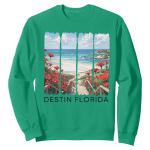 Destin Florida Sweatshirt Summer Travel Beach Vacation Gift TS12 Irish Green Print Your Wear