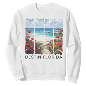 Destin Florida Sweatshirt Summer Travel Beach Vacation Gift TS12 White Print Your Wear