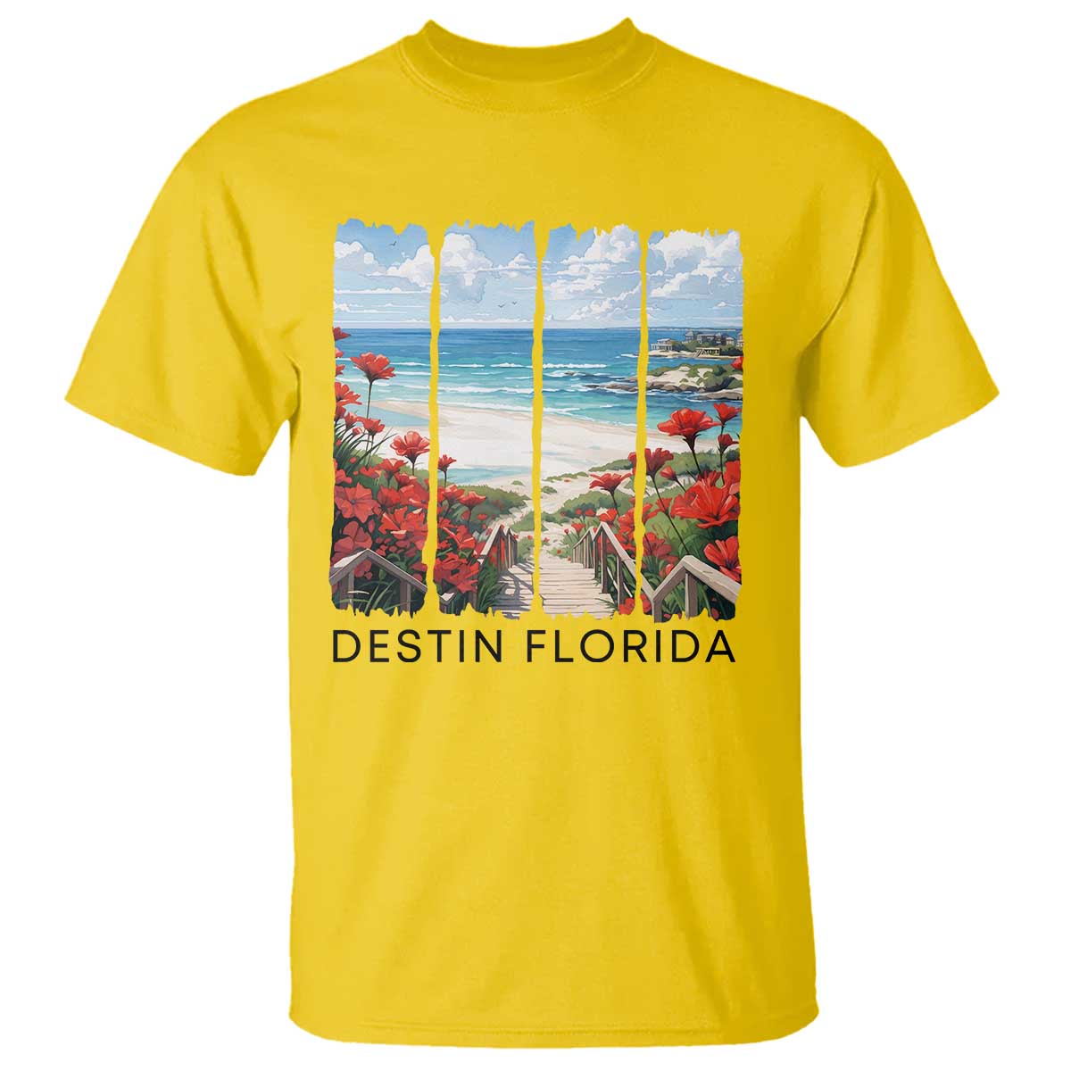 Destin Florida T Shirt Summer Travel Beach Vacation Gift TS12 Daisy Print Your Wear