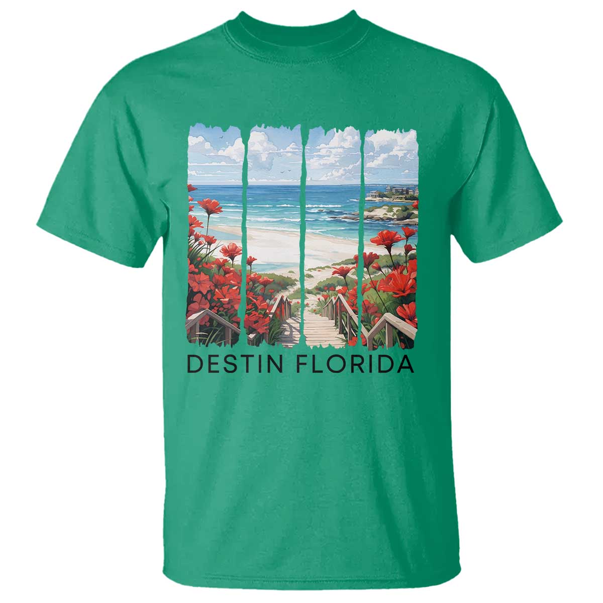 Destin Florida T Shirt Summer Travel Beach Vacation Gift TS12 Irish Green Print Your Wear