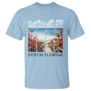 Destin Florida T Shirt Summer Travel Beach Vacation Gift TS12 Light Blue Print Your Wear