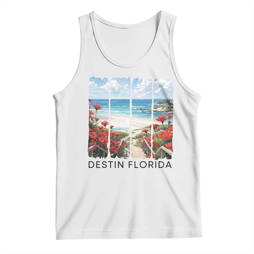 Destin Florida Tank Top Summer Travel Beach Vacation Gift TS12 White Print Your Wear
