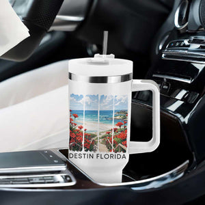 Destin Florida Tumbler With Handle Summer Travel Beach Vacation Gift TS12 Print Your Wear