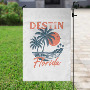 Vintage Destin Florida Beach Garden Flag Sunset Palm Tree Graphic TS12 Print Your Wear