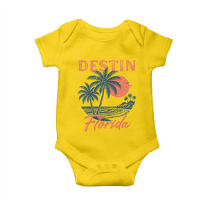 Vintage Destin Florida Beach Baby Onesie Sunset Palm Tree Graphic TS12 Daisy Print Your Wear