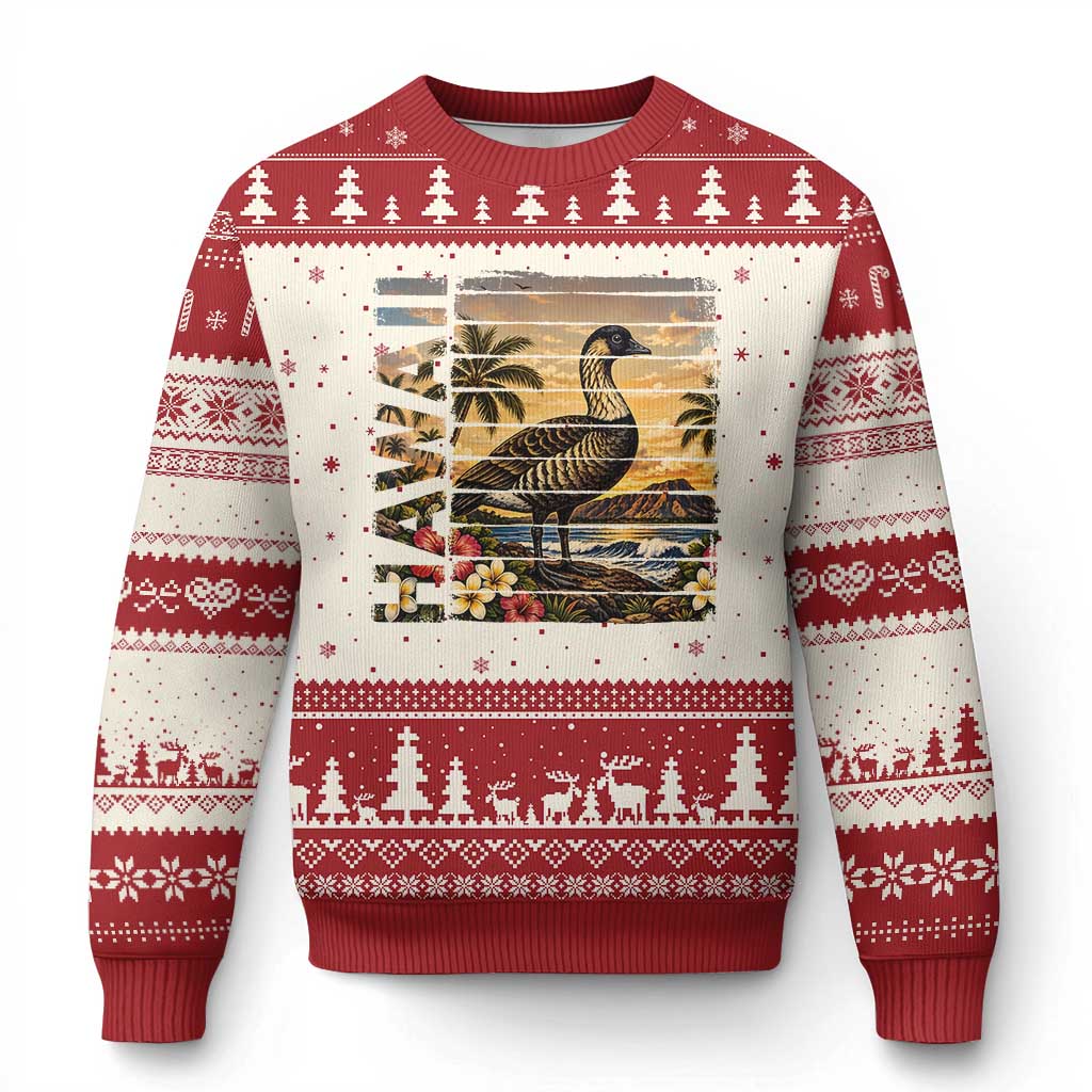 Hawaii Tropical Bird Ugly Christmas Sweater Summer Island Vacation Gift TS12 Beige Red Print Your Wear