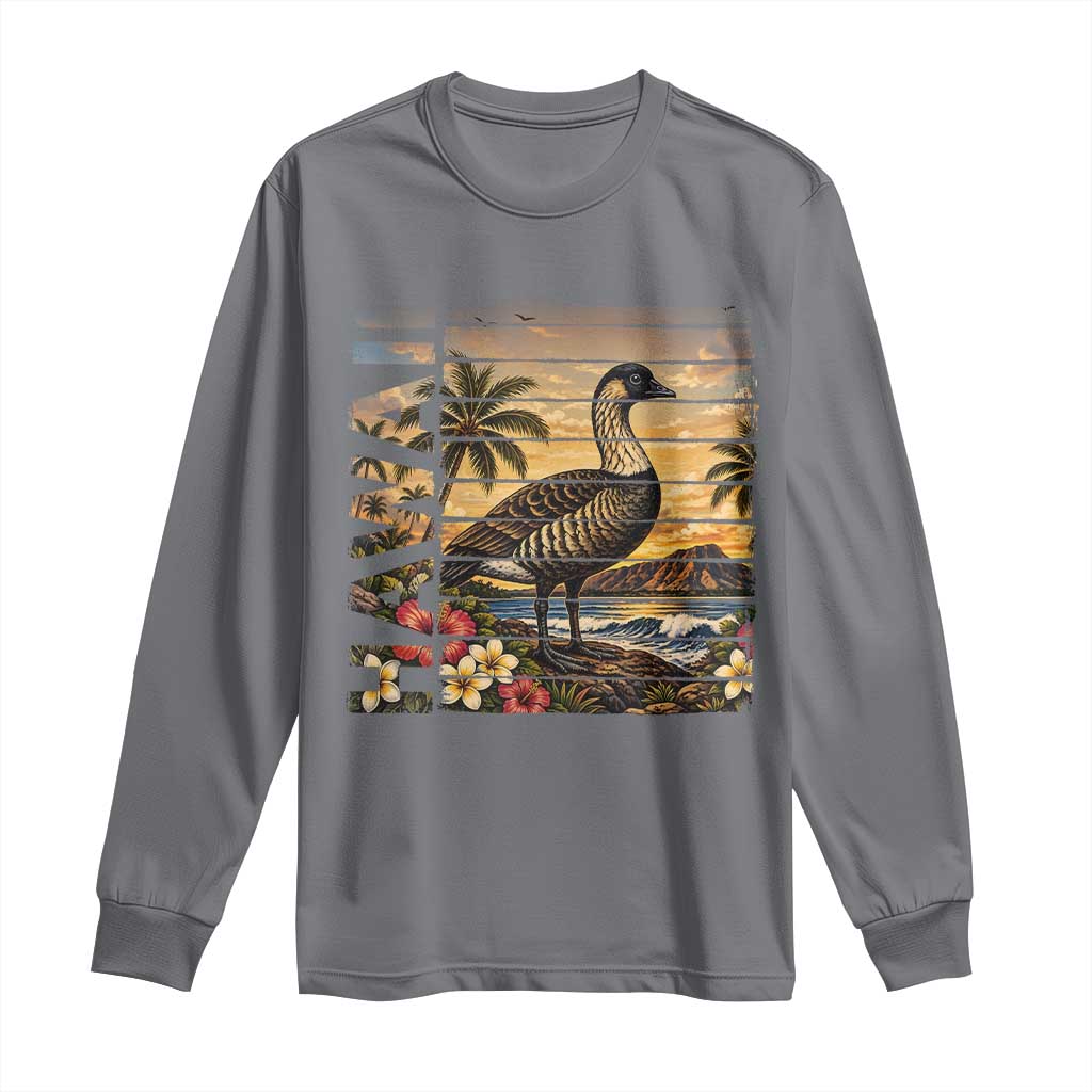Hawaii Tropical Bird Long Sleeve Shirt Summer Island Vacation Gift TS12 Charcoal Print Your Wear