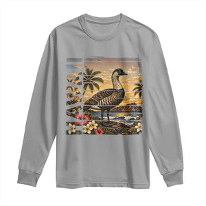 Hawaii Tropical Bird Long Sleeve Shirt Summer Island Vacation Gift TS12 Sport Gray Print Your Wear
