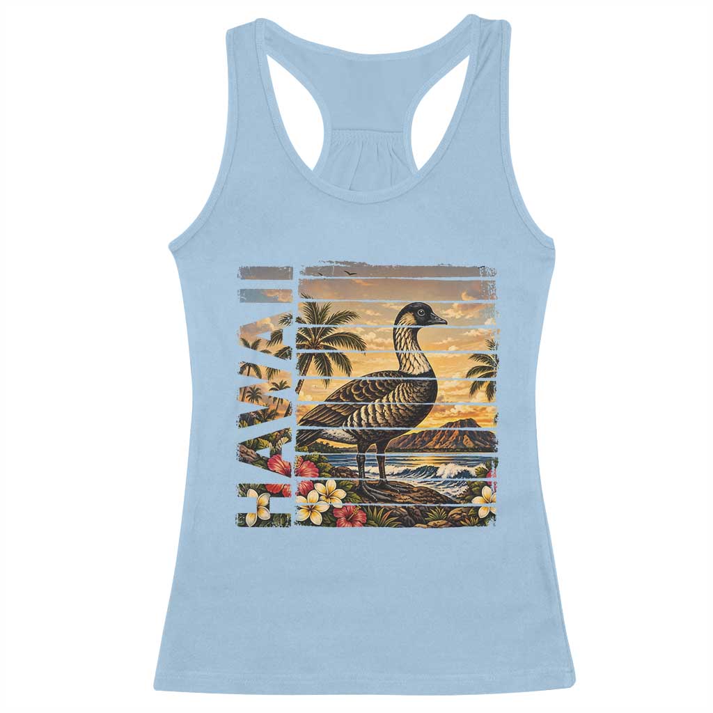 Hawaii Tropical Bird Racerback Tank Top Summer Island Vacation Gift TS12 Light Blue Print Your Wear