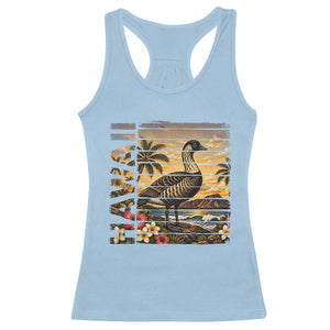 Hawaii Tropical Bird Racerback Tank Top Summer Island Vacation Gift TS12 Light Blue Print Your Wear