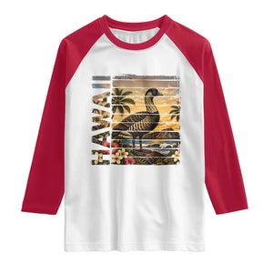 Hawaii Tropical Bird Raglan Shirt Summer Island Vacation Gift TS12 White Red Print Your Wear