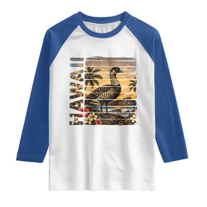 Hawaii Tropical Bird Raglan Shirt Summer Island Vacation Gift TS12 White Royal Print Your Wear