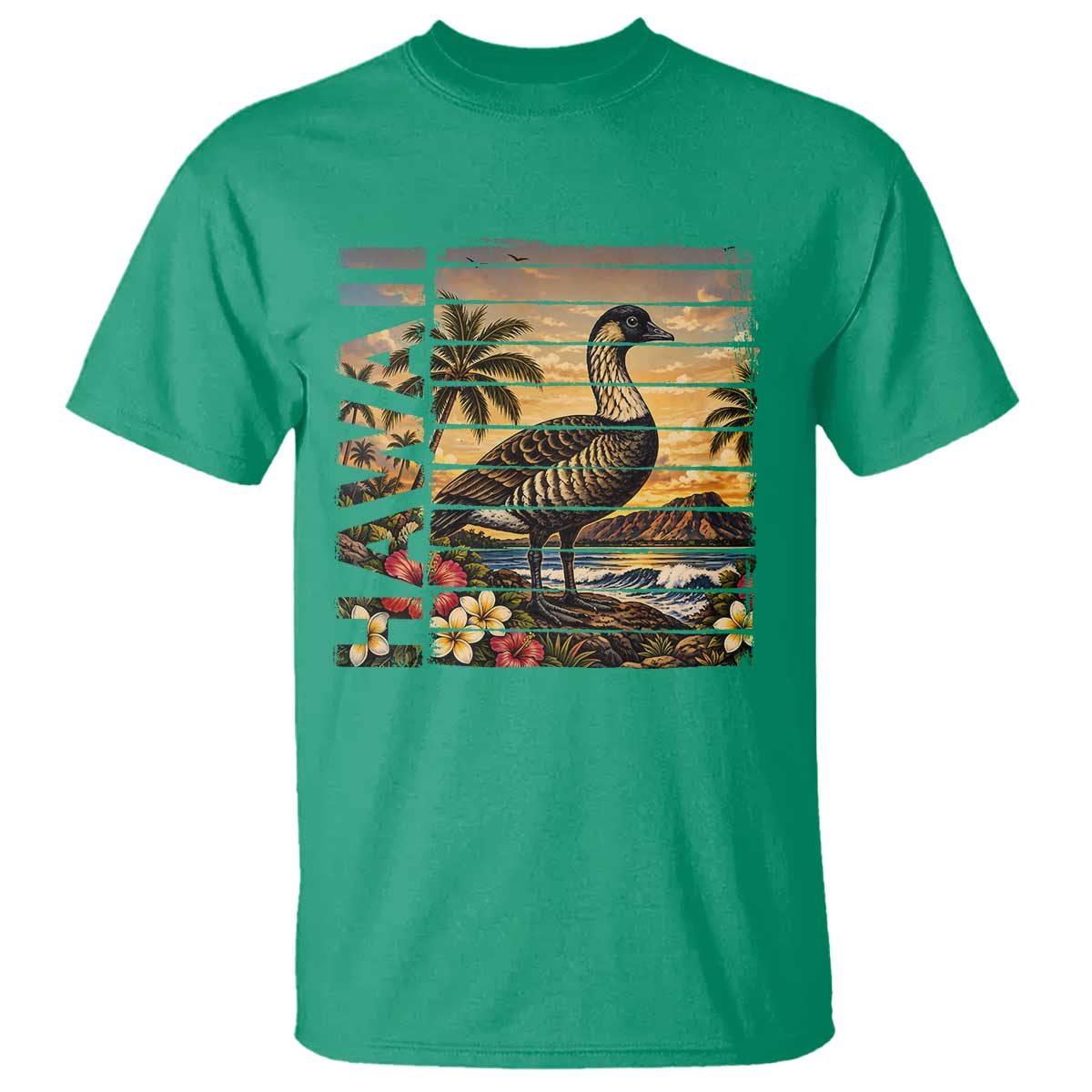 Hawaii Tropical Bird T Shirt Summer Island Vacation Gift TS12 Irish Green Print Your Wear