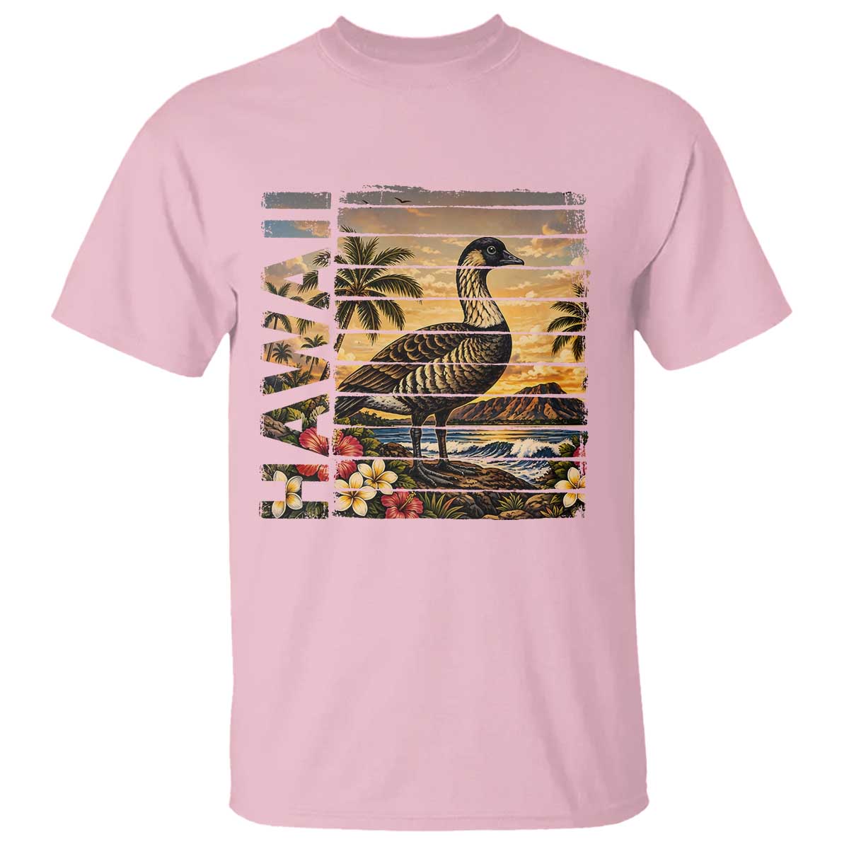 Hawaii Tropical Bird T Shirt Summer Island Vacation Gift TS12 Light Pink Print Your Wear