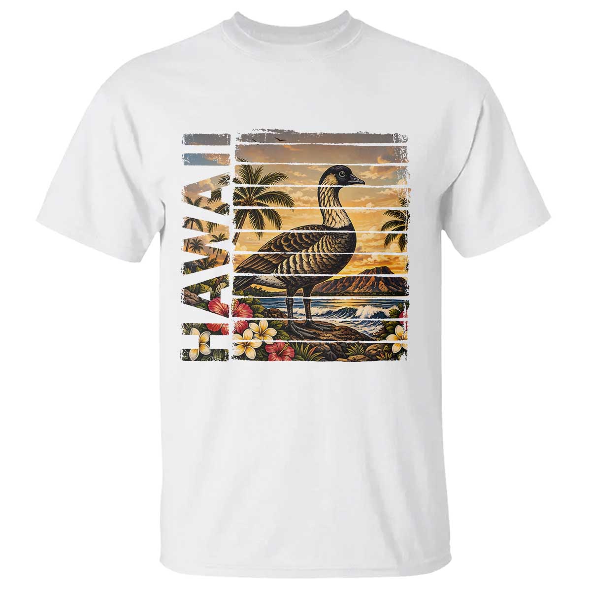 Hawaii Tropical Bird T Shirt Summer Island Vacation Gift TS12 White Print Your Wear