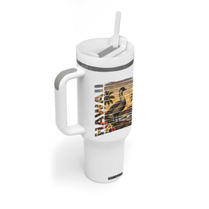 Hawaii Tropical Bird Tumbler With Handle Summer Island Vacation Gift TS12 Print Your Wear