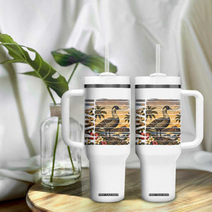 Hawaii Tropical Bird Tumbler With Handle Summer Island Vacation Gift TS12 Print Your Wear