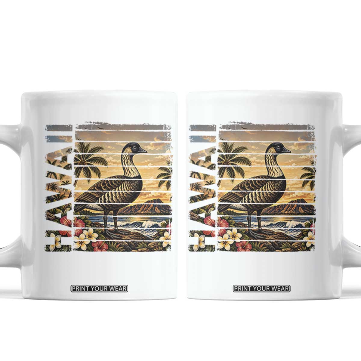 Hawaii Tropical Bird Coffee Mug Summer Island Vacation Gift TS12 White Print Your Wear
